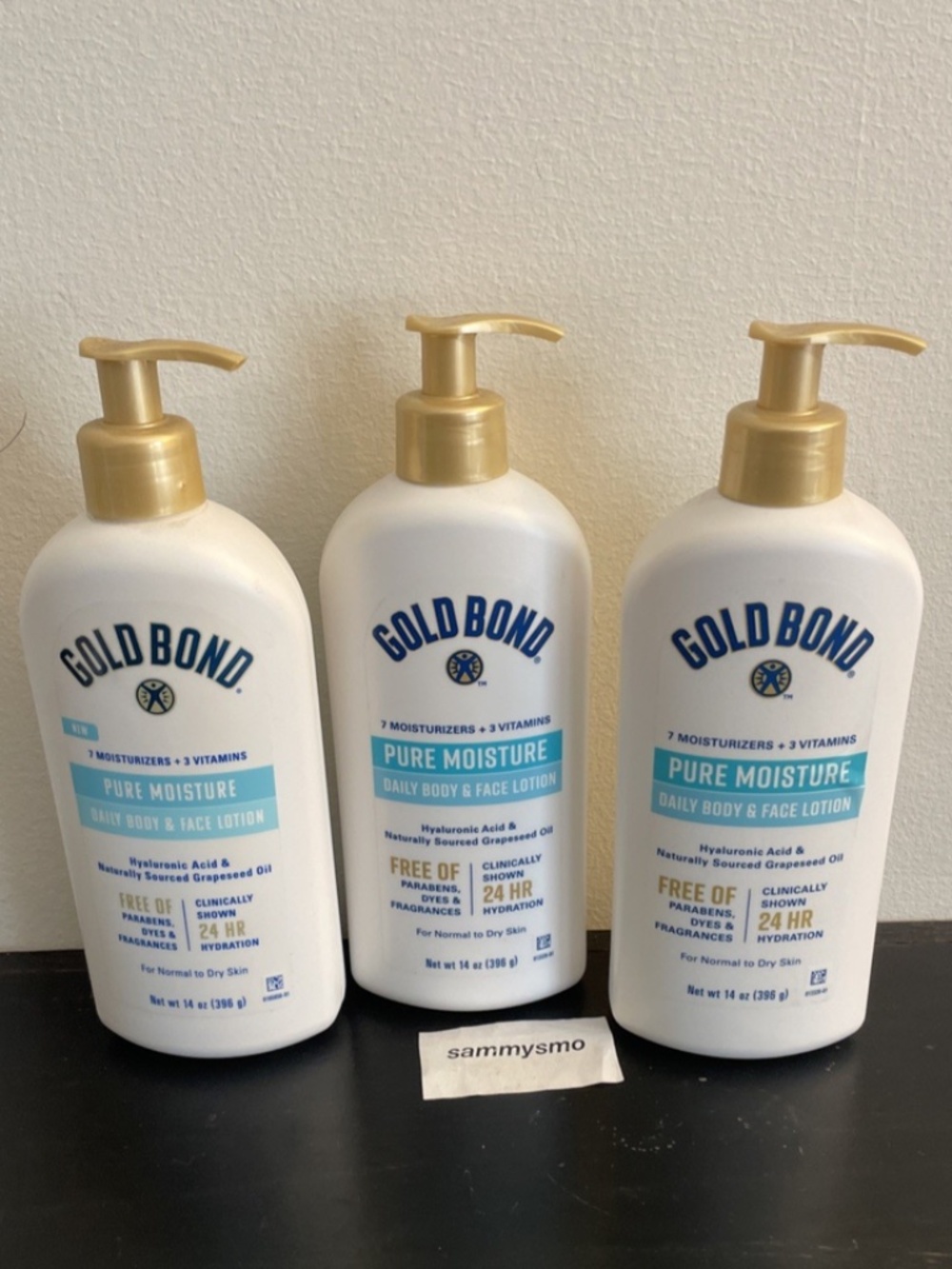 Gold Bond Pure Moisture Daily Body & Face Lotion Hyaluronic 14 oz., x3 DISCONTIN